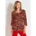 GOLDNER Florales Viskoseshirt mit Rundhals in rot / gemustert), | Gr.: 44