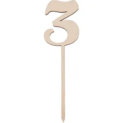 Sallys Cake Topper Zahlen - aus echtem Holz