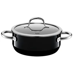 Bratentopf SILIT "Passion Black", schwarz, H:8,4cm Ø:20cm, Töpfe, Made in Germany