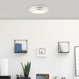 Lightbox 1 LED Ø 28 cm Metall/Kunststoff silber/weiß