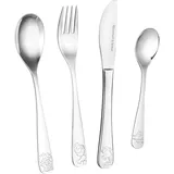 Ritzenhoff & Breker Kinderbesteck Happy Zoo, (Set, 4 tlg.), Edelstahl 18/10, 4-teilig