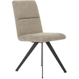 Novel Stuhl, Schwarz, Beige, Metall, Textil, Drehkreuz, Stativgestell, 46x91x61 cm, Stoffauswahl, Typenauswahl, automatische Rückholfunktion, Esszimmer, Stühle, Esszimmerstühle, Vierfußstühle