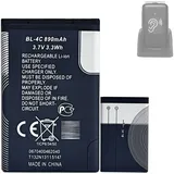 HIGHAKKU Ersatzakku BL-4C kompatibel mit Brondi Amico Supervoice NO:W11 Handy Smartphone Telefon