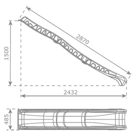 Glööckler Rutsche rocli 287 cm Blau
