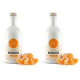 Mandarina Dry Gin 41% Vol. 0,5l - mit 11 Botanicals wie Mandarine, Orange, Limette, Wacholder... handcrafted Citrus Gin- aus Fankfurt-Hessen-Taunus (Packung mit 2)