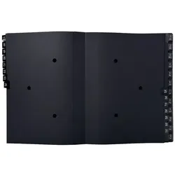 Exacompta Pultordner 44 Fächer schwarz für A4, Numerisch 1-31 u. Jan-Dez 3130630570448 Exacompta