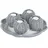 Relaxdays Teelichthalter Set Mit Dekotablett Glas Grau/Mehrfarbig