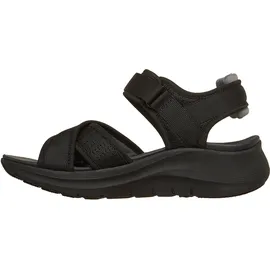 SKECHERS Women's Arch Fit 2.0 Sandal Feelin' Bright Flat, Black, 41 EU