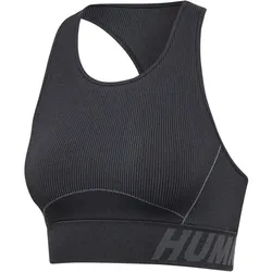 hummel hmlTE CHRISTEL Seamless Sport-Top Damen black/asphalt melange S