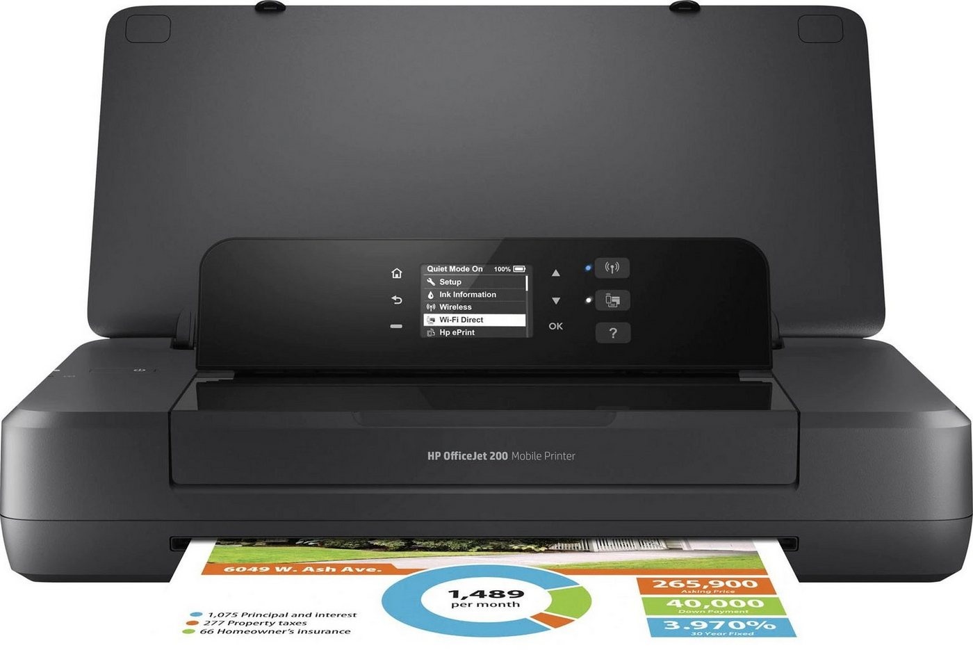 HP OfficeJet 200 Mobildrucker mobiler Drucker, (WLAN (Wi-Fi), HP+ Instant Ink kompatibel) grau