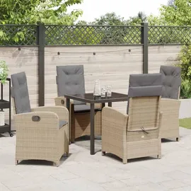 vidaXL Garten Essgruppe 5-tlg. Beige