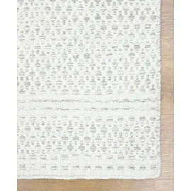 Myflair Wooly Nature Handwebteppich 60 x 90 cm Beige/Weiß