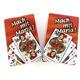 Skat Spiel mit französischem Blatt-32 Blatt Werbung Mariacron-2x Spiele im SET
