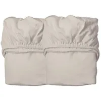 Leander Laken für Babybett, 2 Stück Cappuccino 115 cm
