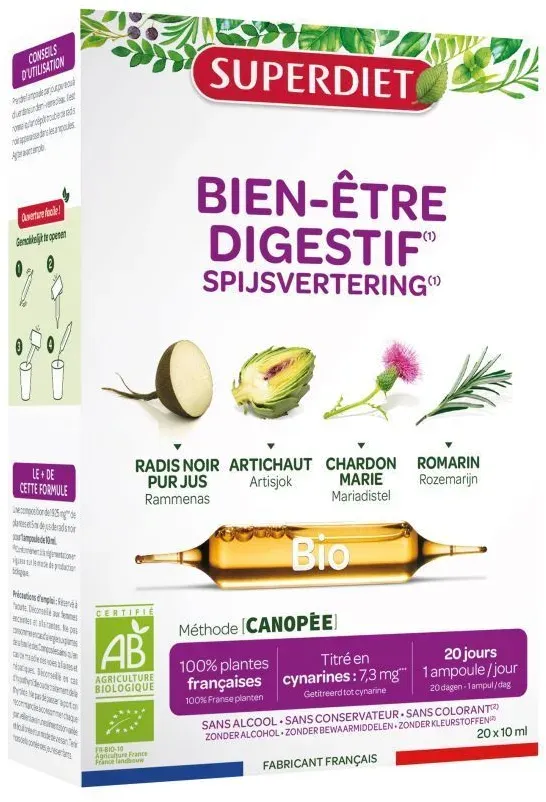 Superdiet Spijsvertering 20x10 ml Ampoules