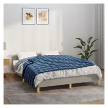 vidaXL Gewichtsdecke Blau 137x200 cm 6 kg Stoff