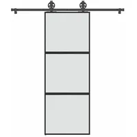 vidaXL Schiebetür mit Beschlag 76x205 cm Hartglas & Aluminium