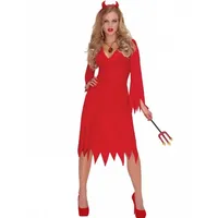 Amscan Hexen-Kostüm Teufelskostüm für Damen 'Hot Devil', Rotes Kleid rot