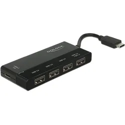 DeLOCK Externer USB Hub USB Type-C zu USB Type-A / USB Type-C PD