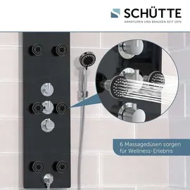 Schütte Duschpaneel Lanzarot Glas Schwarz
