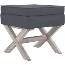 vidaXL Hocker mit Stauraum 45 x 45 x 49 cm Dunkelgrau
