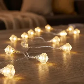 GLOBO LED Lichterkette Kunststoff 120 cm Silber