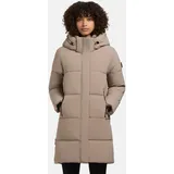 khujo Steppmantel "Haya Matt-YM", Damen, Gr. L (40), grau, Obermaterial: 100% Polyester, Futter: 100% Nylon, Wattierung: 100% Polyester, Basic, gerade ca.