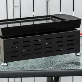 Outsunny Tischgrill Gasgrill BBQ Silber
