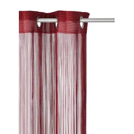 WECKBRODT Fadenvorhang WECKBRODT "Leon" Gr. 3, rot (bordeaux), B:148cm H:160cm, Polyester, Gardinen, Fadengardine, Insektenschutz, transparent, kürzbar, Store