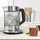 Arendo Wasserkocher 1,5 l, 2200 W, Edelstahl & Glas mit Basisstation, Temperatureinstellung 70° C - 100° C