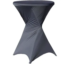 Baumarktplus 2er Set Stehtischhusse Stretch anthrazit Partytisch Bistrotisch 80cm