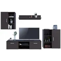 matkam Wohnwand, Wenge, Holzwerkstoff, 140x35x40 cm, Wohnzimmer, Wohnwände, Anbauwände