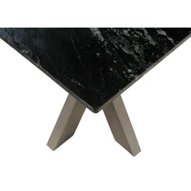 MASSIVMOEBEL24.DE Couchtisch Barcelona Schwarz Marmor 55 x 55 x 55 cm