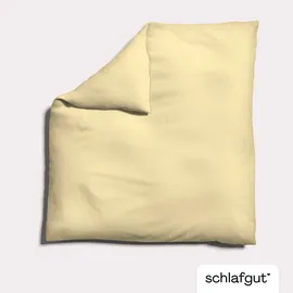 schlafgut Knitted Jersey Gelb 155 x 220 cm + 80 x 80 cm