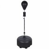 120cm-160cm Schwarzer Boxball Standboxsack Punchingball Für Erwachsene Mit Basis Boxtraining Standboxsack Boxbirne Verstellbar Boxende Stand Freistehender Boxball FüR Verstellbarer (Schwarz)