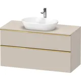 Duravit Waschtischunterschrank wandhängend „D-Neo“ 120 × 66,4 × 55 cm in Taupe Matt