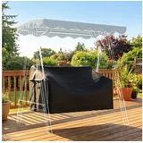 Outsunny Gartenmöbel-Schutzhülle Hollywoodschaukel Abdeckung (Abdeckplane, 1-St., für 2-Sitzer Gartenschaukel), Wasserdicht, UV-beständig, mit Reißverschluss schwarz