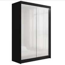 altdecor Kleiderschrank 120 x 215 x 61 cm Schwarz/Weiß