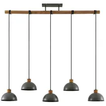 LINDBY Durbis 5-flg. 25 W 149 cm Holz grau