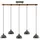 LINDBY Durbis 5-flg. 25 W 149 cm Holz grau