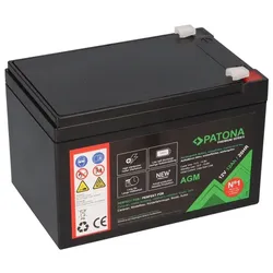 PATONA Premium AGM Blei Akku 12V 12Ah 20HR 1800 Zyklen