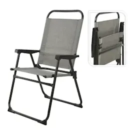 INDA-EXCLUSIV Campingstuhl Grau