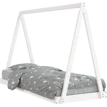 vidaXL Kinderbett vidaXL 80 x 200 cm Kiefer massiv weiß