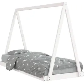 vidaXL Kinderbett vidaXL 80 x 200 cm Kiefer massiv weiß