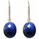 Gemshine Ohrringe OVAL Saphir in silver coloured | Gr.: onesize