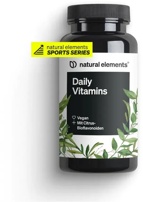 Daily Vitamins – 120 Multivitamin Kapseln – alle wertvollen Vitamine A-K – perfekt für Sportler – vegan, hochdosiert, ohne unnötige Zusätze – in Deutschland produziert & laborgeprüft 120 St