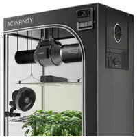 AC Infinity Advance Grow System 2x4, 2-Pflanzen-Kit, WiFi-Integrated Grow Tent Kit, automatisierte Belüftung, Zirkulation, Zeitplan Vollspektrum Samsung LM301H LED wachsen Licht, 2000D Mylar Zelt