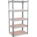 TroniTechnik® Schwerlastregal, Kellerregal, Lagerregal, 40 x 90 x 180 cm, Regal mit Stahlgestell, bis 875 kg, 5 Ablagen