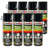 None Montagekleber Montageschaum 8 Dose 500 ml Bauschaum Abdichtung, Innen & außen, PCV-Profile Holz und Holzwerkstoffe Ziegelsteine Beton Gipsund Metall