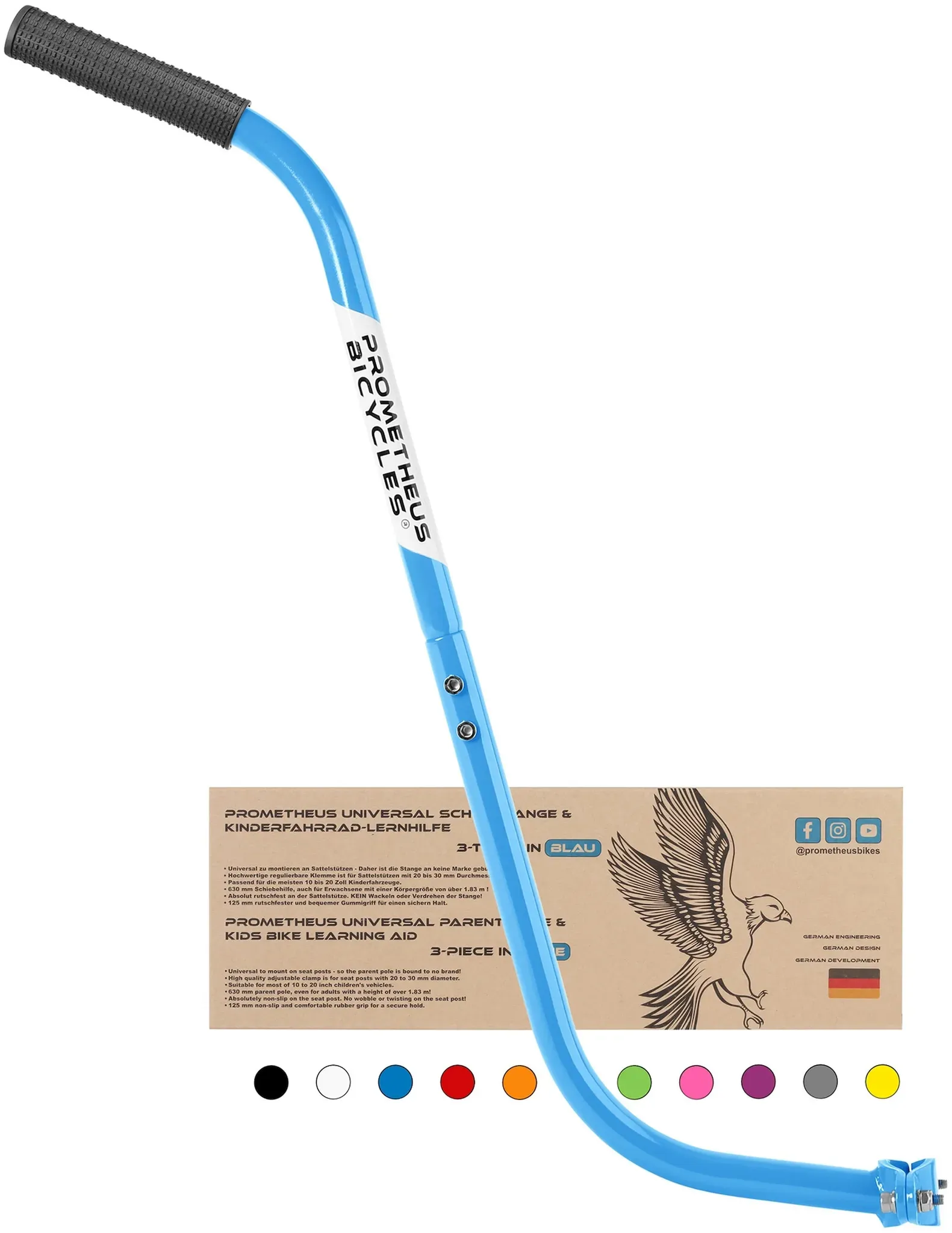 PROMETHEUS BICYCLES Schiebestange Schubstange Push, blau